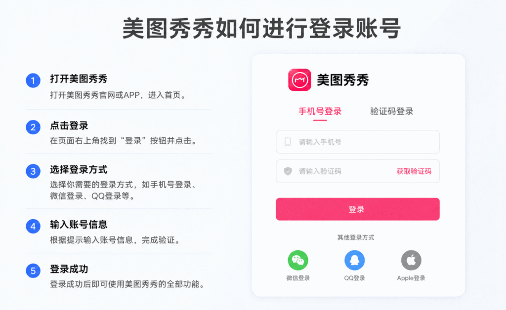 图秀秀如何进行登录账号