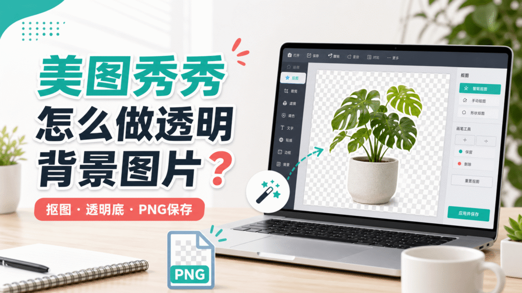 美图秀秀怎么做透明背景图片教程
