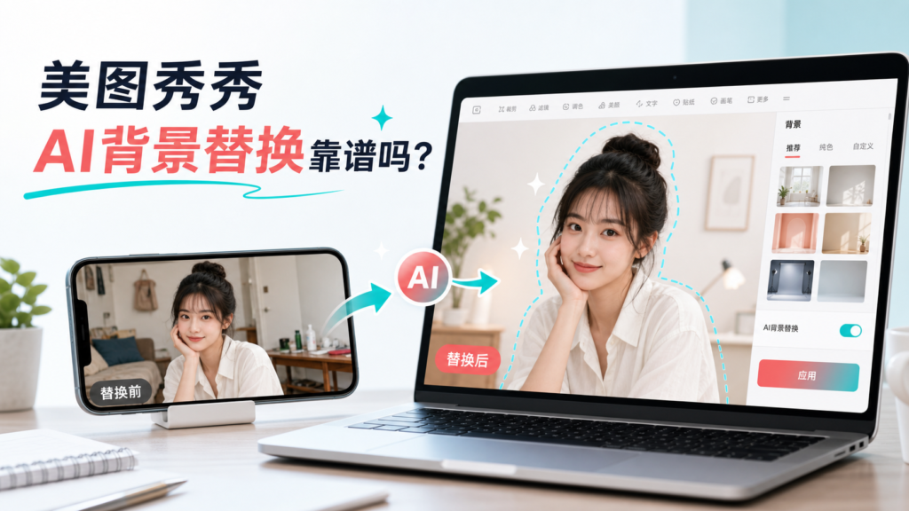美图秀秀背景替换