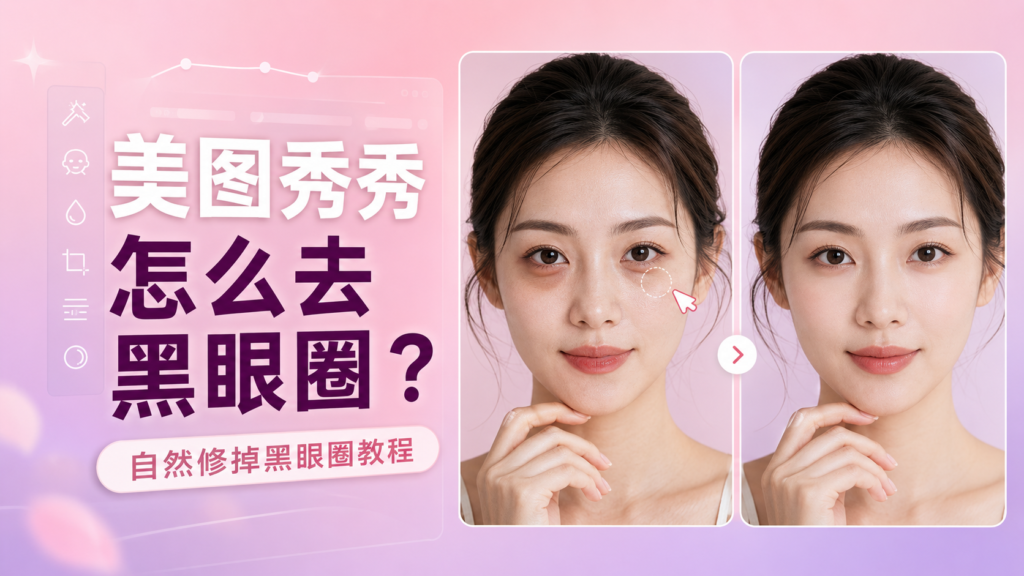 美图秀秀去黑眼圈前后效果对比图